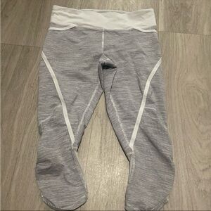 Lululemon Athletica Gray and White Leggings